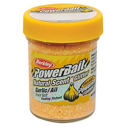 Pure Fishing Berkley Natural Scent Glitter Trout, Garlic Scent - 1.75 oz., Yellow BGTGY2